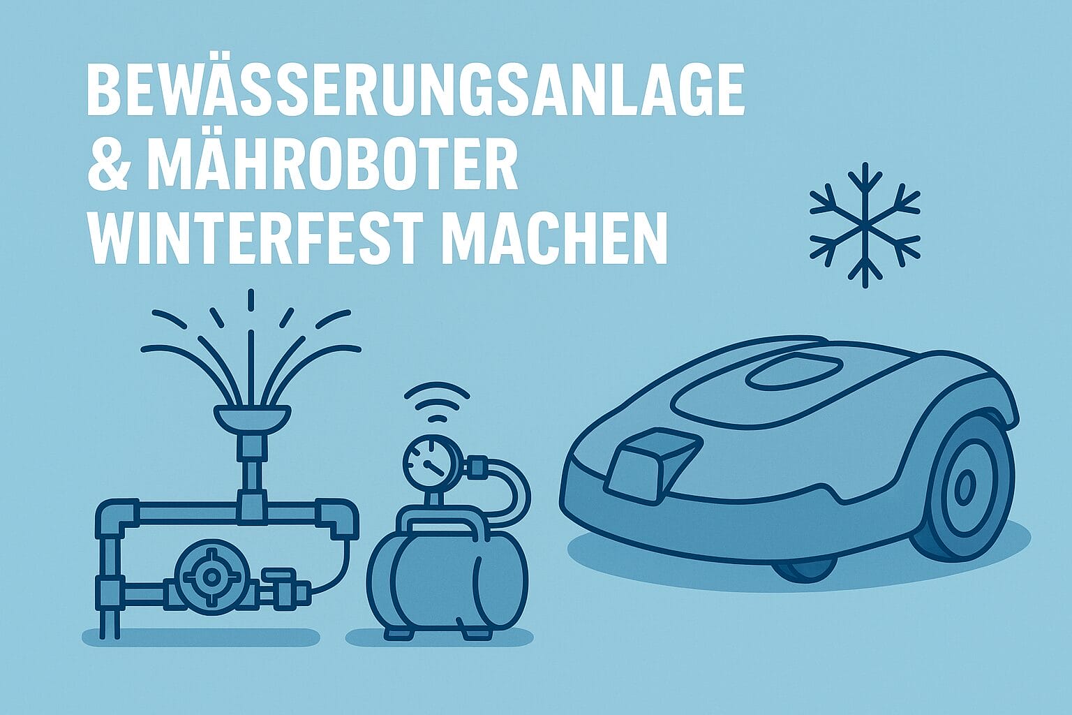 Bewässerungsanlage winterfest machen – so bereitest du auch deinen Mähroboter auf den Winter vor